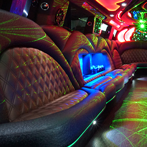 Party bus with disco floor